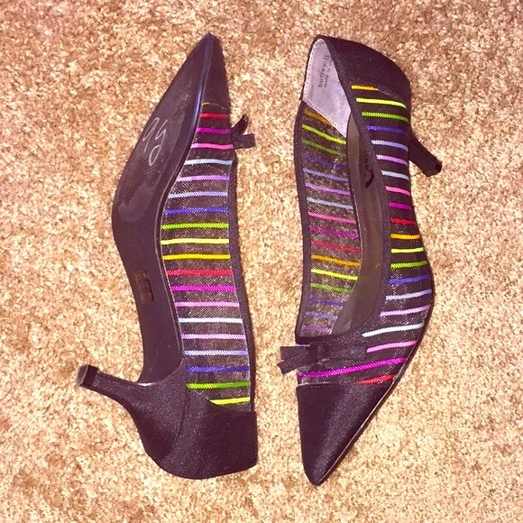 J. Renee rainbow Buffey Kitten Heel Mesh Pumps - Picture 2 of 4